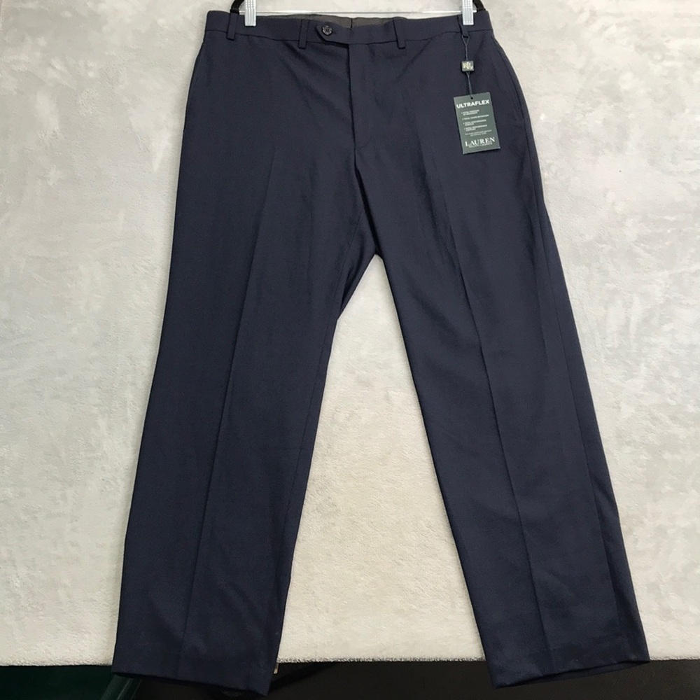 Lauren Ralph Lauren Men's Ultra Flex Navy Blue Pants Size 36 New